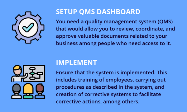 Step 1 for implementing a QMS