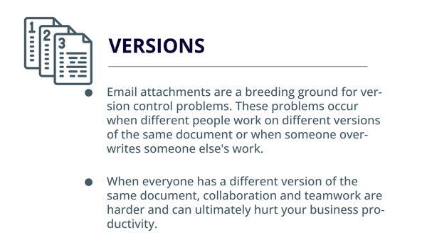 problems with Email attachments, Versions